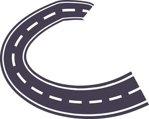 Fototapeta premium Curved Asphalt Road