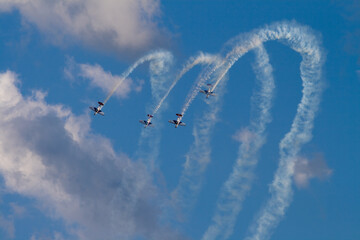 airplane in formation