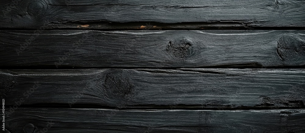 Poster black wooden background with a painted grain texture. with copy space image. Place for adding text or design