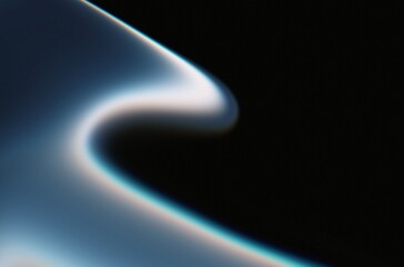 Abstract gray blue shapes on black background, glowing blue abstract noise texture shape on black banner poster header backdrop, outer space, mercury silver on black 