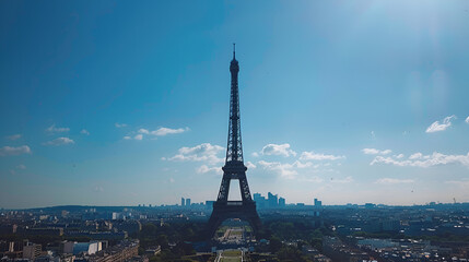 Obraz premium Eiffel tower city