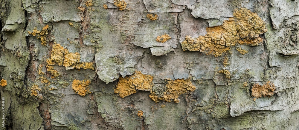 Poster Surface of an old tree with the paint removed. with copy space image. Place for adding text or design