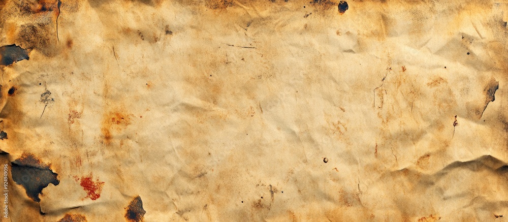 Leinwandbilder pressed brown grunge paper with stains abstract backdrop aged cardboard. with copy space image. plac