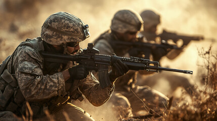 Indian army fighting in warfront