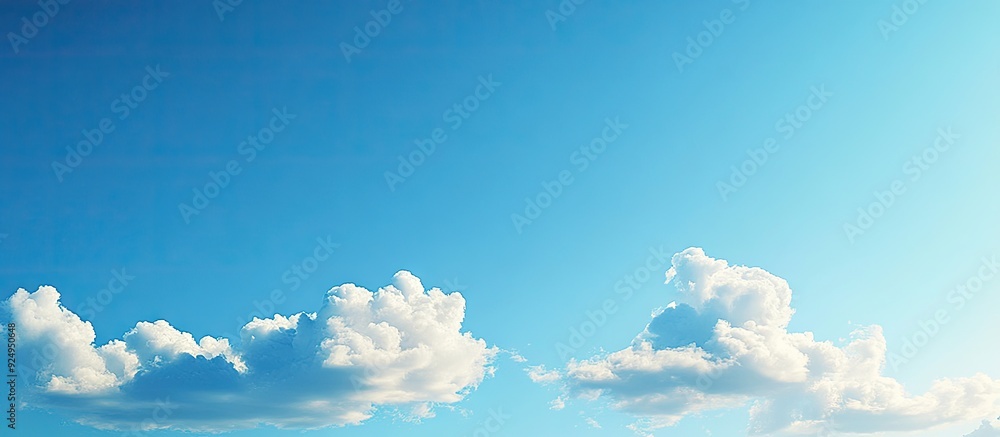 Leinwandbilder clear blue sky with a few white clouds. with copy space image. place for adding text or design