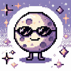 pixel art of the moon