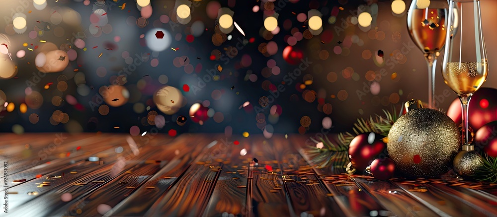 Poster new year celebration concept. with copy space image. place for adding text or design