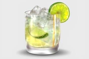 cocktail with lime
