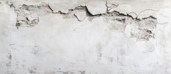 Obraz premium Cement wall as the backdrop White or gray background Damaged beige cement facade wall Damaged beige cement facade wall. with copy space image. Place for adding text or design