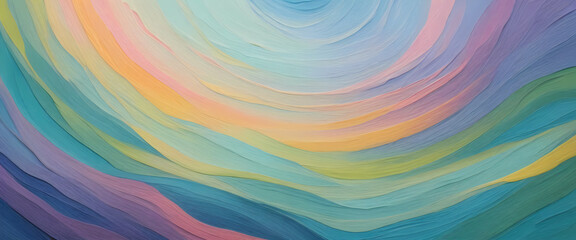 Pastel Dreams: Abstract Nature with Impasto Texture