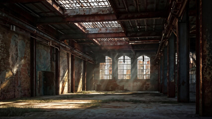 Vintage Industrial Steel with Grunge Texture