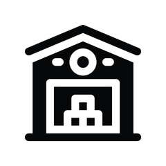 warehouse icon. vector glyph icon for your website, mobile, presentation, and logo design.