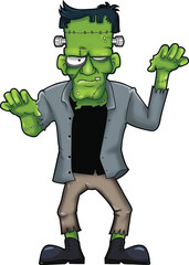 Illustrator Character Frankenstein zombie © kunlanit