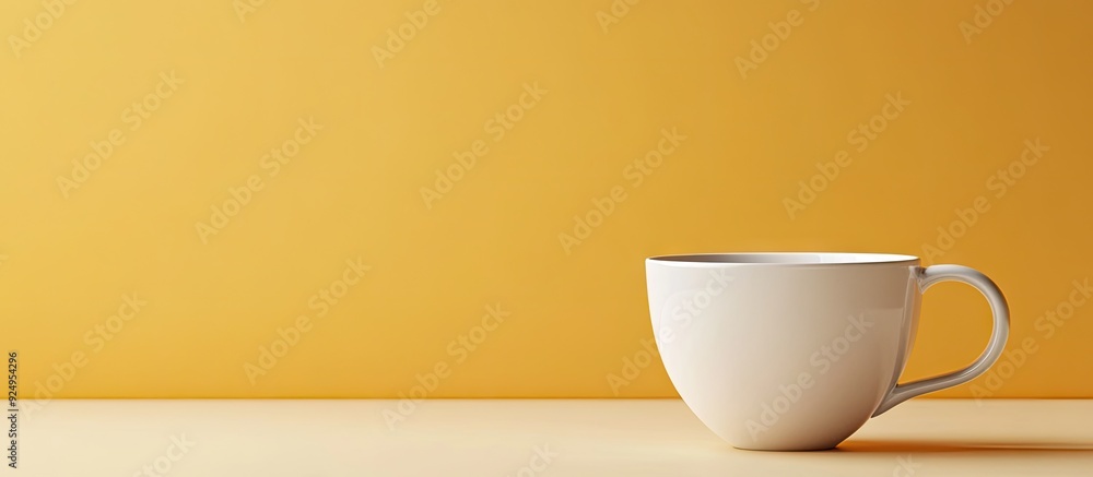 Aufkleber coffee cup on backdrop. with copy space image. Place for adding text or design
