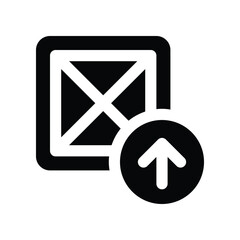 export icon. vector glyph icon for your website, mobile, presentation, and logo design.