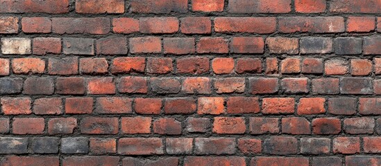 Obraz premium weathered red brick wall background texture. with copy space image. Place for adding text or design