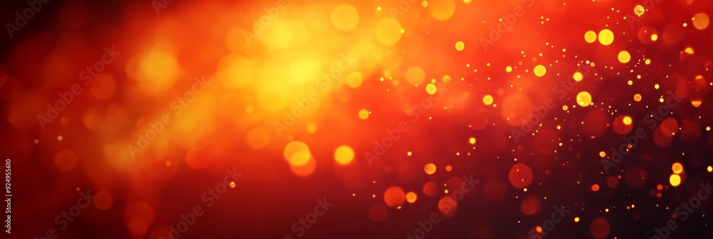 Poster abstract red and gold bokeh background - a vibrant background with red and gold bokeh lights symboli