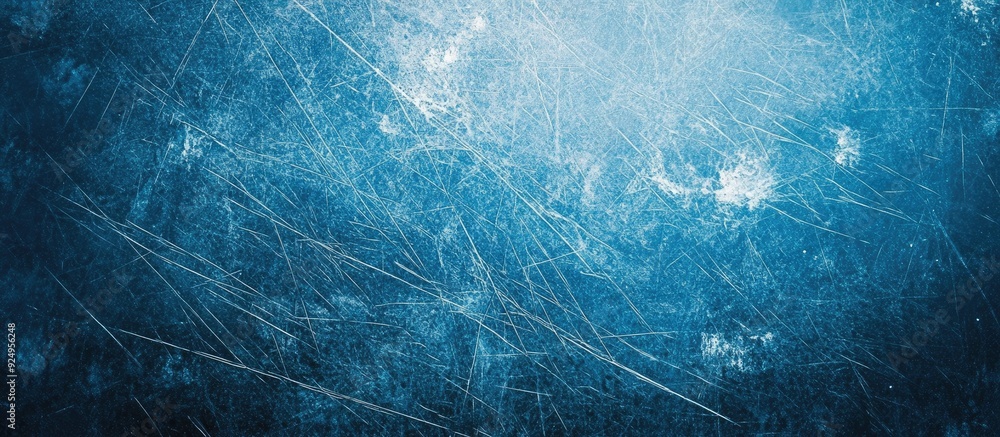Poster Blue Scratched Texture Backdrop. with copy space image. Place for adding text or design
