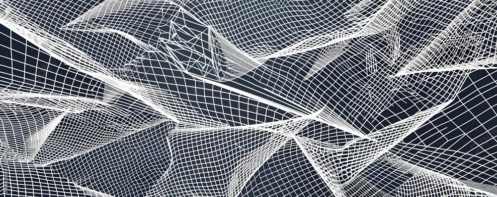 Aufkleber global connectivity in technology intricate network of glowing nodes on dark blue backdrop