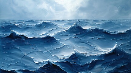 Serene Ocean Scene: Light Blue Ripples of Seawater Gently Lapping Shoreline, Tranquil Beach View