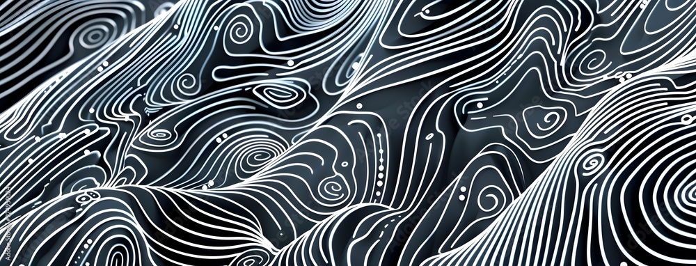 Poster abstract digital background with glowing dots and lines photo place for text
