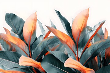 Colorful tropical leaves.