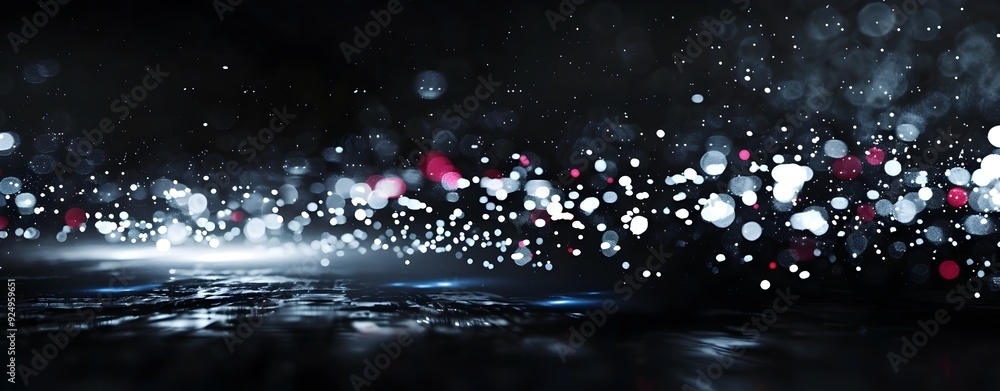 Poster high d rendering of digital technology background with light streaks and glowing dots