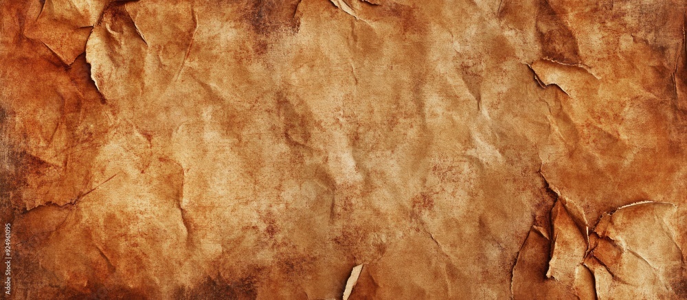 Leinwandbilder pressed brown grunge paper with stains abstract backdrop aged cardboard. with copy space image. plac