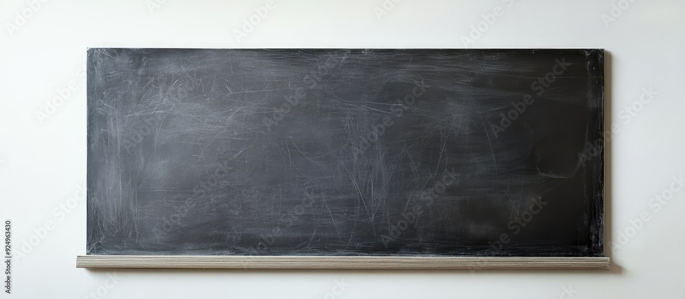 Poster Close up of a blackboard set against a white background. with copy space image. Place for adding text or design