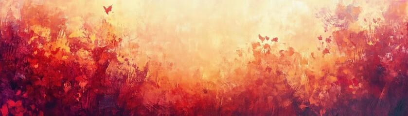Obraz premium A vibrant abstract background showcasing warm hues of red, orange, and yellow, evoking a feeling of warmth and tranquility.