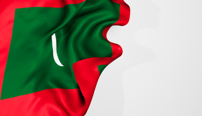 Maldives flag Waving 3d illustration image