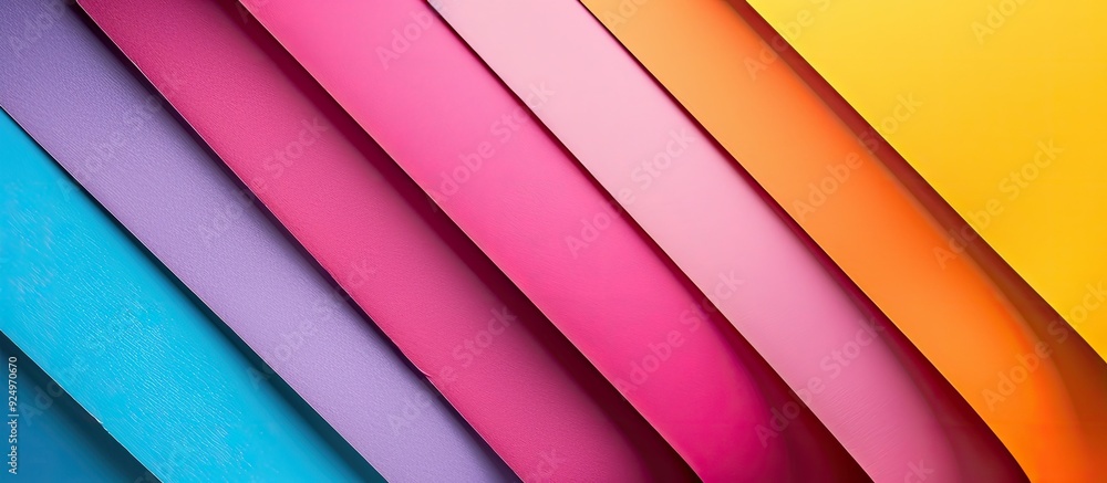 Aufkleber top view colorful colored paper mockup with a clean background for copy space image