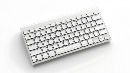 Wireless digital keyboard isolated against a white background.
