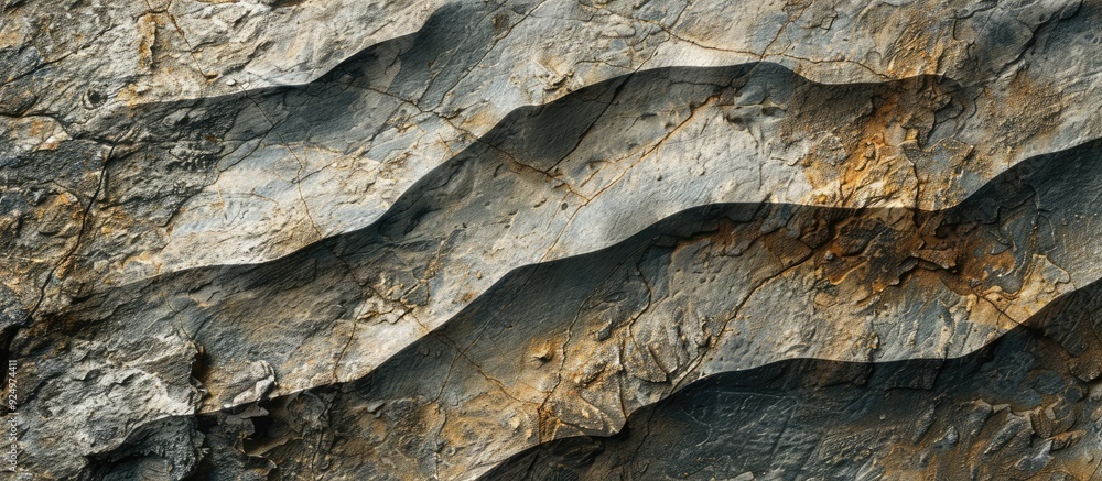 Poster stone slab with wavy lines perfect for texture natural patterns or geology themes with a copy space 