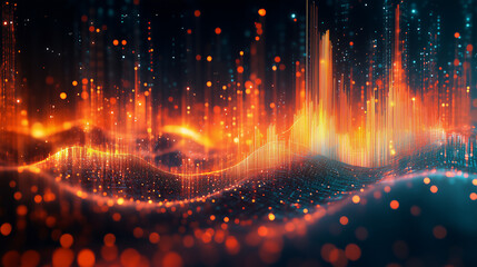 Digital data based for business analysis background.