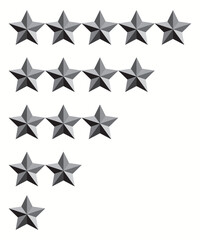 5-star rating icon vector. Isolated badge for website or app - stock info-graphics