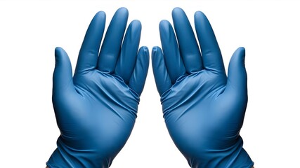 Obraz premium Two pairs of blue gloves to safeguard your health