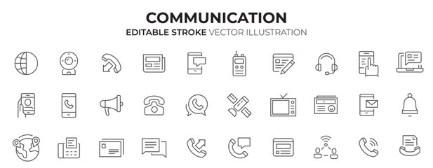  Communication Icon Set.