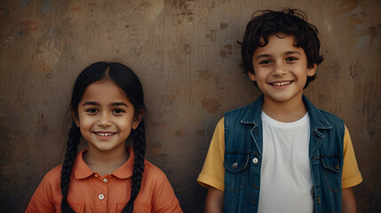group of children friendship
