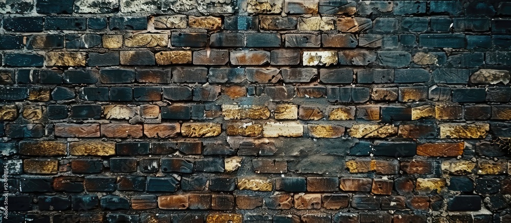 Poster an ideal background for design and presentations featuring a mix of old and new bricks with ample sp