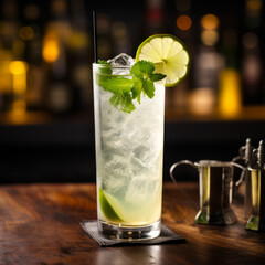 Gin Rickey Cocktail