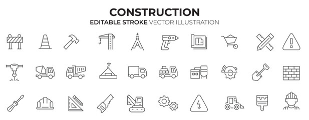 Construction Icon Set.