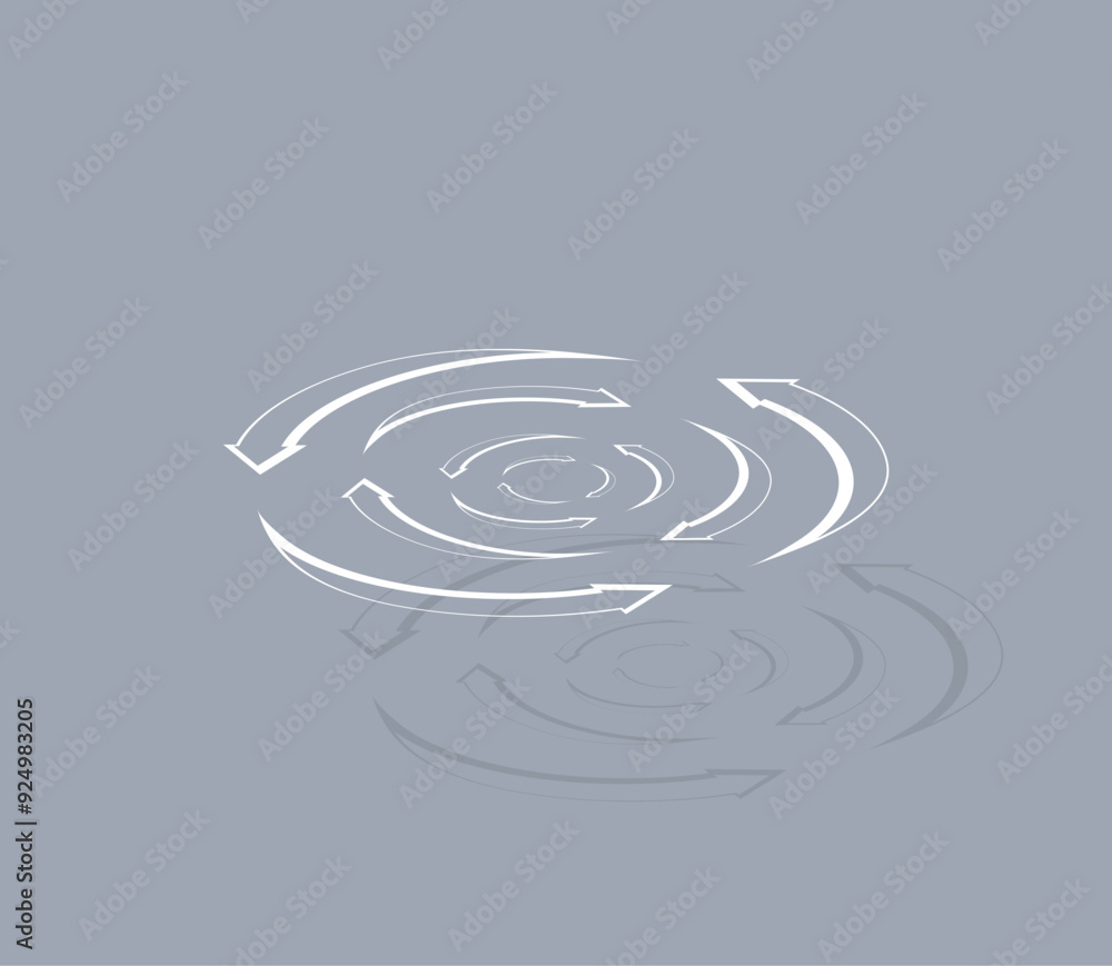 Poster vector icon of white color with shadow on gray background