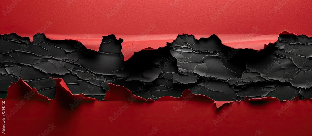 Aufkleber a symbolic financial planning message displayed on torn black paper against a red background providi