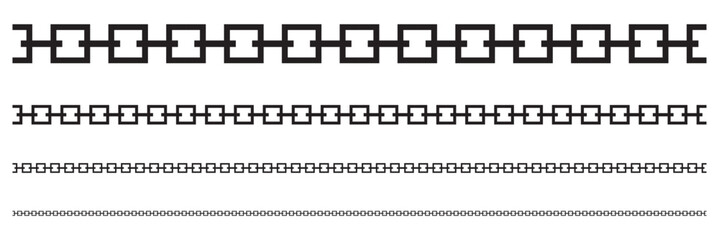 A set of chains of different sizes. Vector illustration. design  EPS 10
