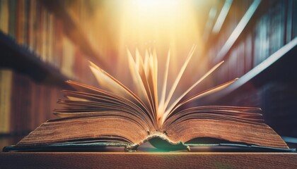 concept motivation, don't judge book by its cover, library background, bokeh effect