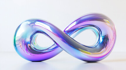 Background with glowing infinity shape.