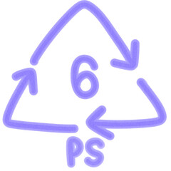 PS recycle symbol number 6