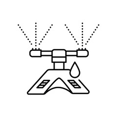 Irrigation systemline color icon. Sign for web page, mobile app,