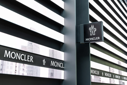 Moncler is an Italian luxury fashion brand specialized in ready-to-wear outerwear headquartered in Milan, Italy. Featured here its store facade in Chengdu China, where it is a popular brand.